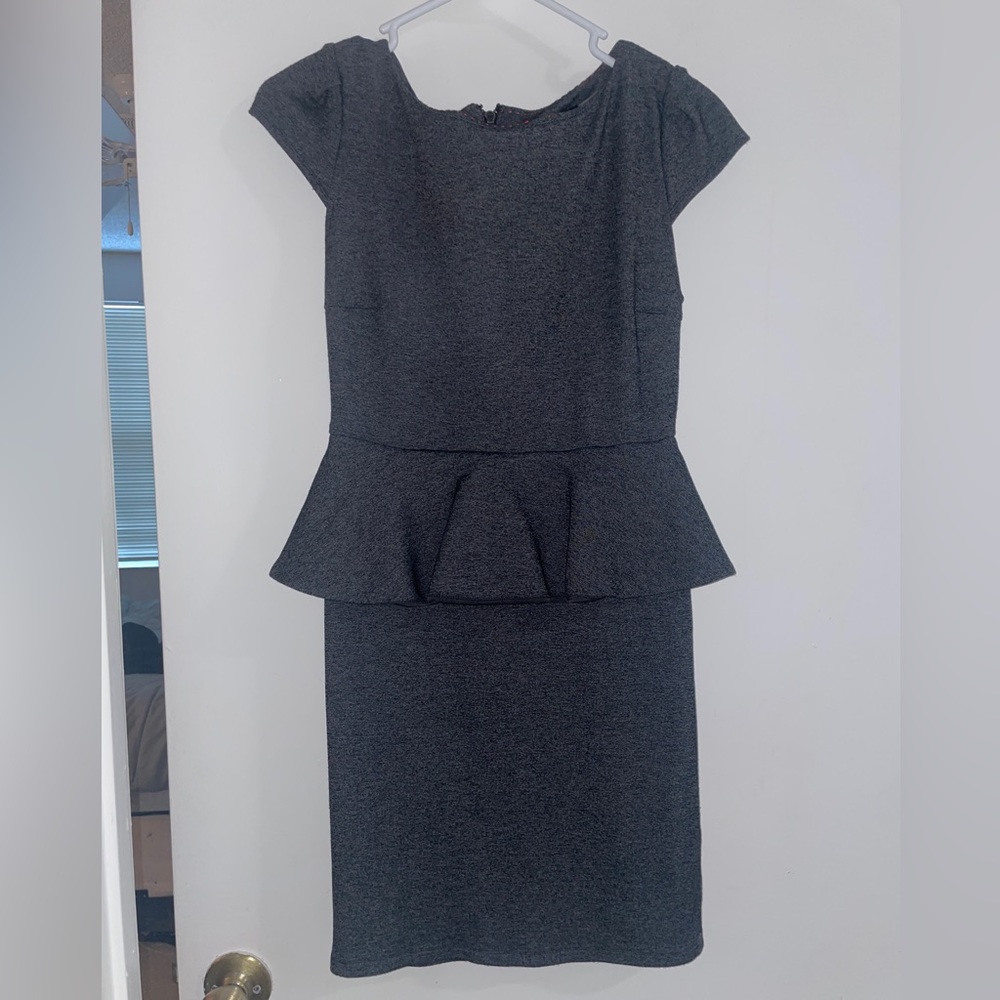 Dark gray midi sexy dress
